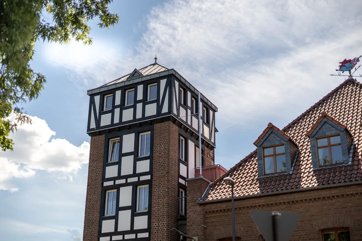 Fachwerkhaus mit Backstein an der Rochusstraße in Köln Bickendorf