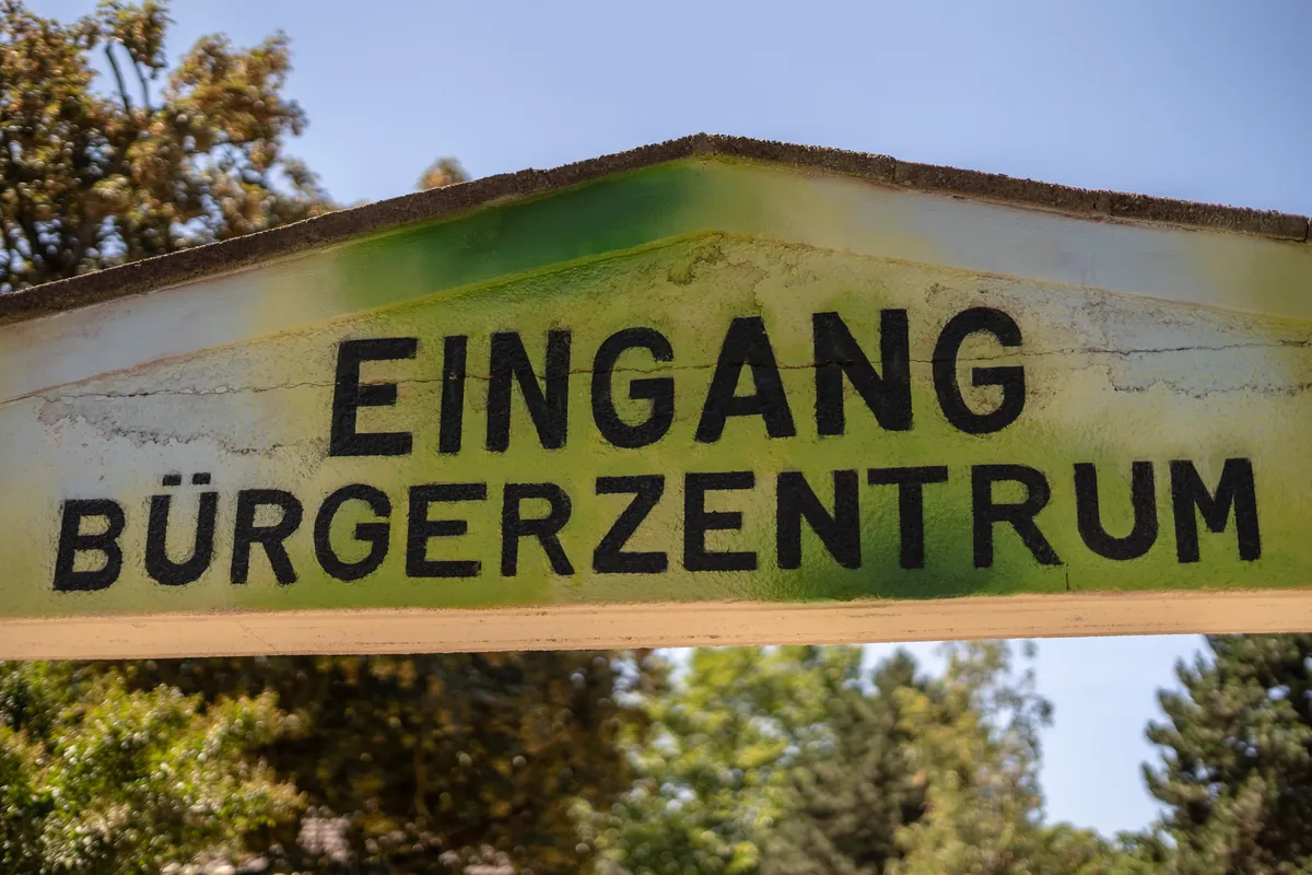 Eingang zum Bürgerzentrum in Köln Ehrenfeld