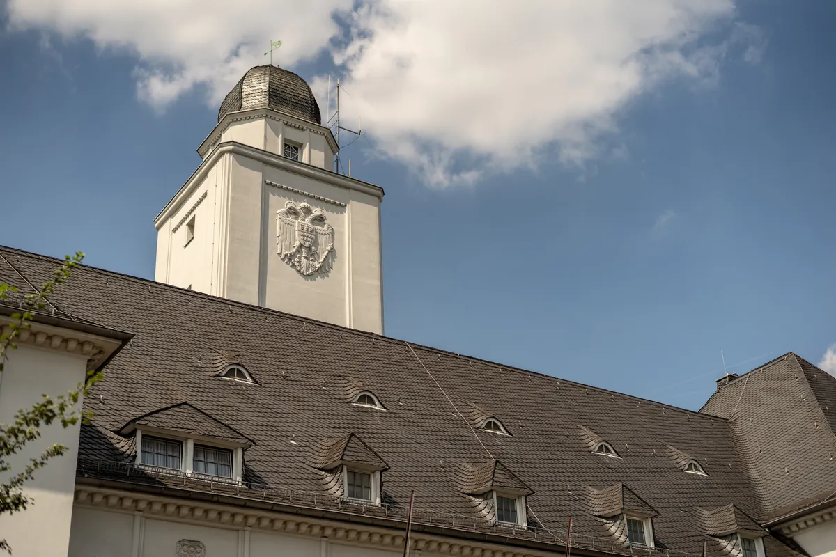 Spitze der Lindenthal Feuerwache an der Gleuler Straße in Köln Lindenthal